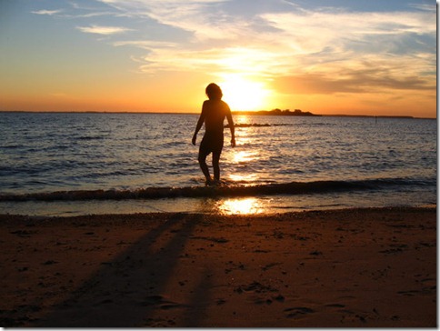 playa verano sunset