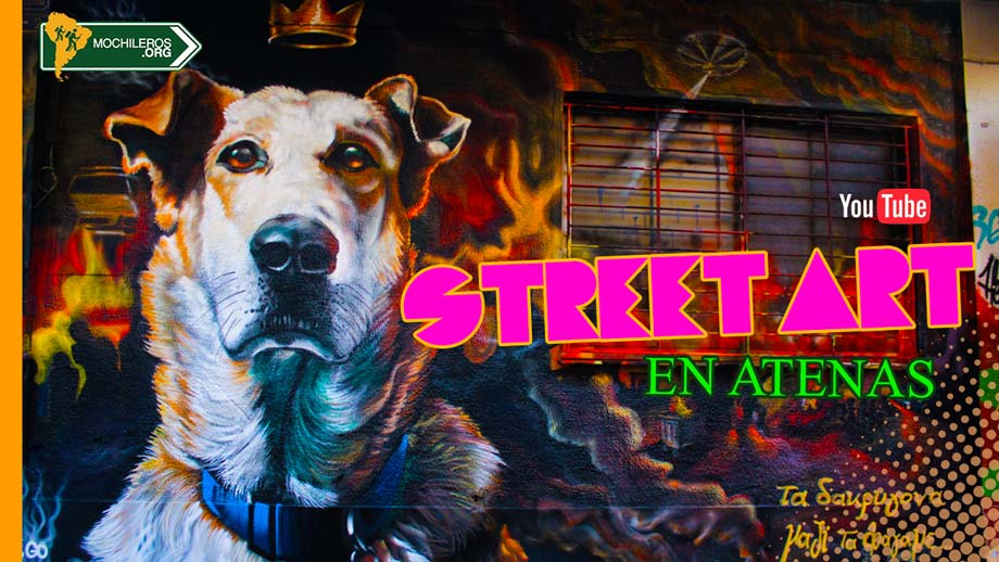 street art en atenas grecia - dog